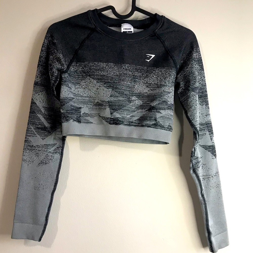 Gymshark cropped long sleeve top size small - Picture 2 of 9